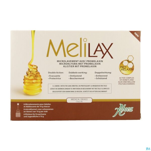 Packshot Melilax Microklysma 6x10g Aboca