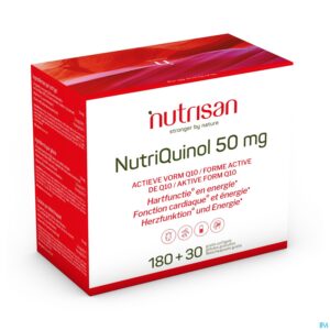 Packshot Nutriquinol 50mg 180+30 Gratis Softgels   Nutrisan