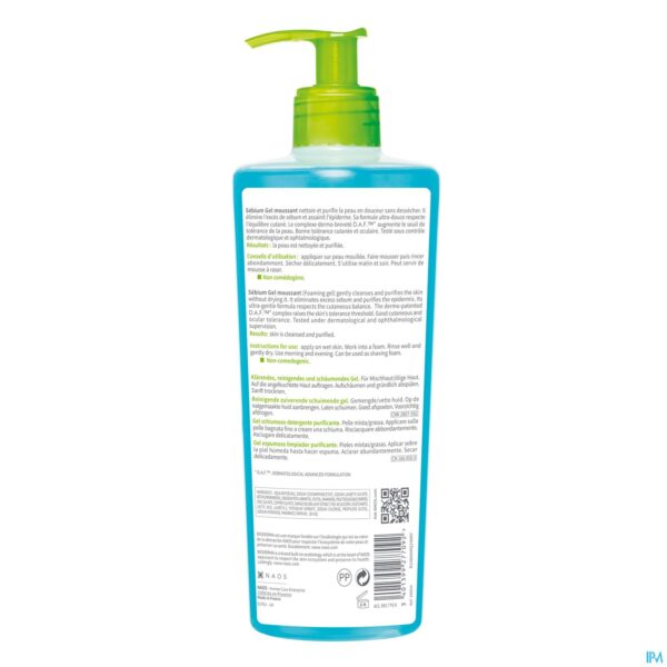 Packshot Bioderma Sebium Schuimende Gel 500ml