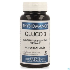 Packshot Gluco 3 Comp 90 Physiomance Phy318b