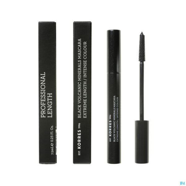 Productshot Korres Km Volcan. Mineral Length Mascara 01 Black