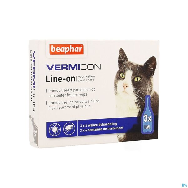 Packshot Beaphar Vermicon Line-on Kat 3x1ml