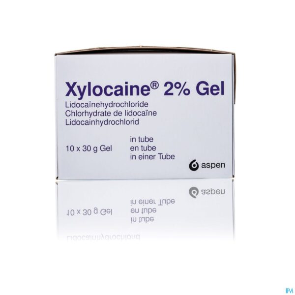 Packshot Xylocaine Gel Ser/spuit 10x10g 2%