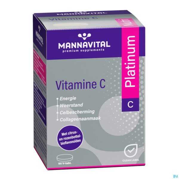 Packshot Mannavita Vitamine C Platinum V-comp 60