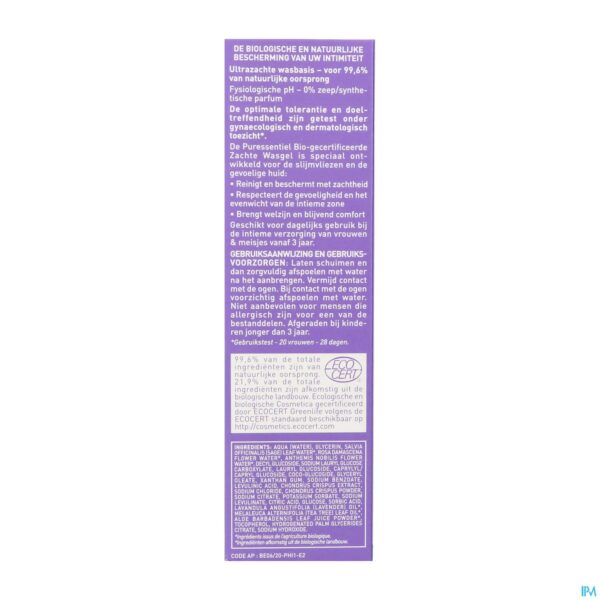 Packshot Puressentiel Intieme Hyg. Zachte Wasgel Bio 500ml