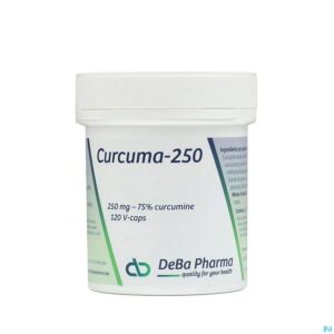 Packshot Curcuma-250 Caps 120 Deba
