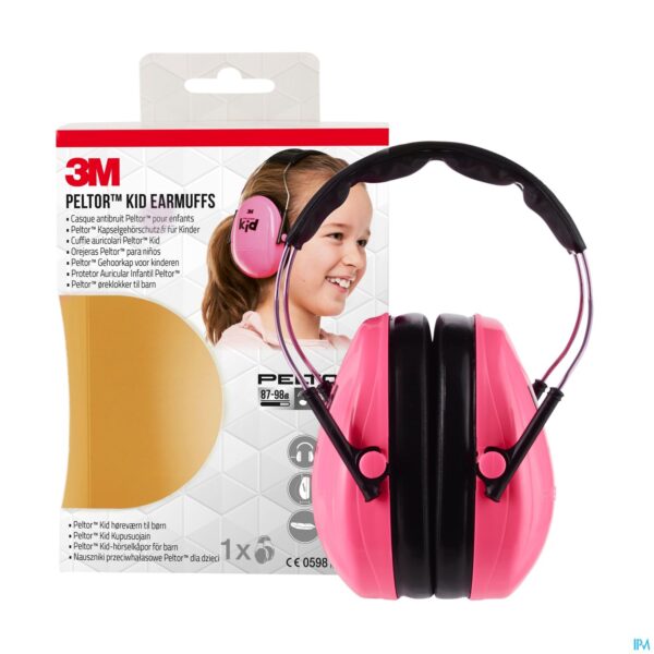 Productshot Peltor Hearing Protector Kid Neon Pink 1