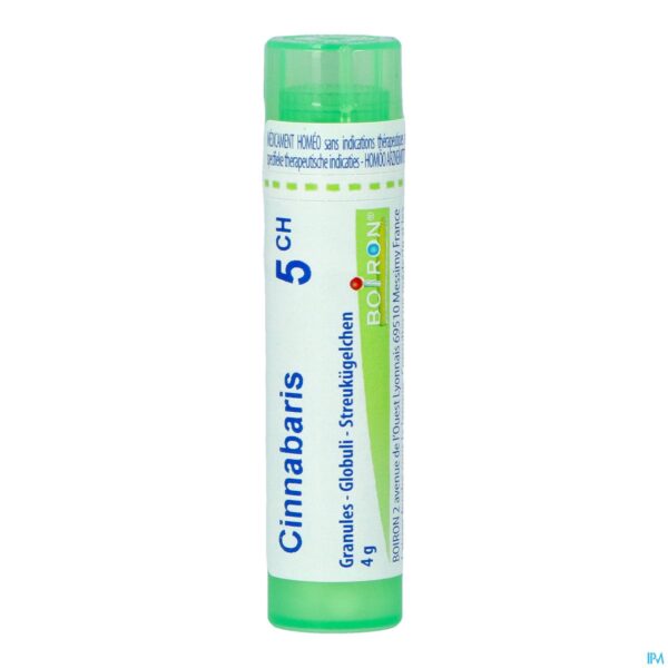 Packshot Cinnabaris 5ch Gr 4g Boiron