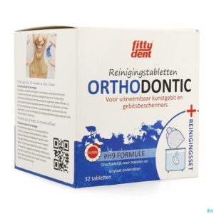 Packshot Fittydent Orthodontic Reinigingset + Bruistabl 32