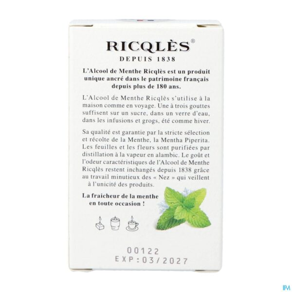 Packshot Ricqles Muntalcohol Fl 3cl