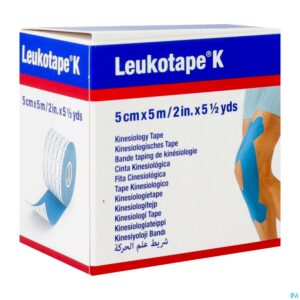 Packshot Leukotape K Kleefwindel Elast Blauw 5,0cmx5m 1