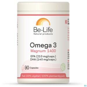 Packshot Omega 3 Magnum 1400 Be Life Caps 90 Pf01212