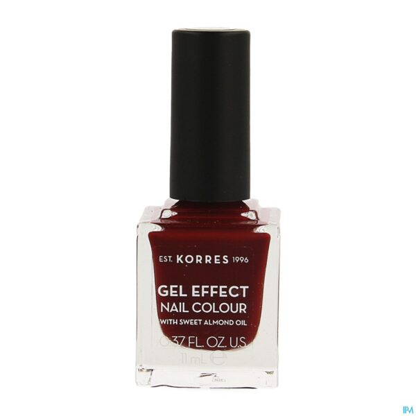Packshot Korres Km Gel Effect Nail 57 Burgundy Red 11ml