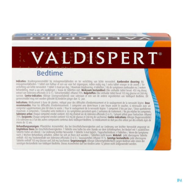 Packshot Valdispert Bedtime Omhulde Tabl 40