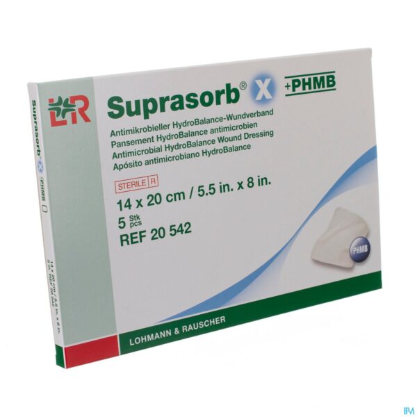 Packshot Suprasorb X Verb Phmb Ster 14x20cm 5 20542