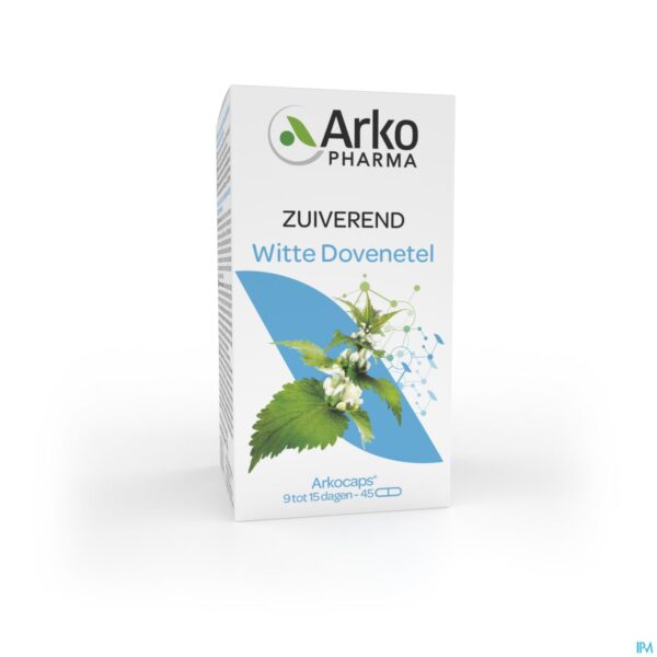Packshot Arkocaps Witte Dovenetel Plantaardig 45 Packshot Arkocaps Witte Dovenetel Plantaardig 45