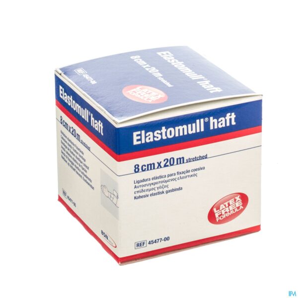 Packshot Elastomull Haft Latexvrij 8cmx20m 4547700