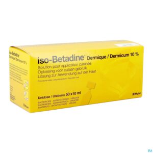 Packshot Iso Betadine Derm Unidose 50x10 ml