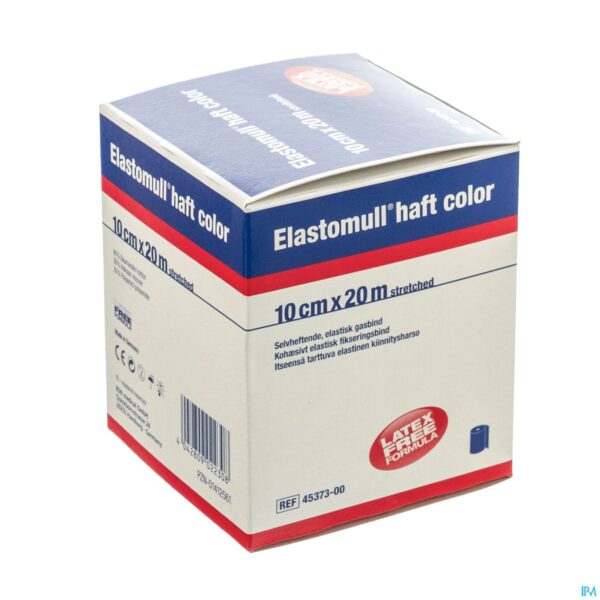 Packshot Elastomull Haft Latexvrij 10cmx20m Blauw 4537300