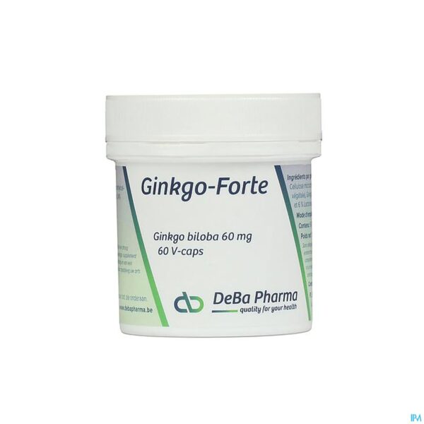 Packshot Ginkgo Forte Caps 60x60mg Deba