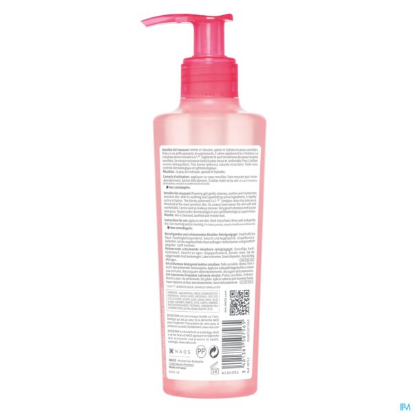Packshot Bioderma Sensibio Reinig.gel Schuim.pompfles 200ml Packshot Bioderma Sensibio Reinig.gel Schuim.pompfles 200ml