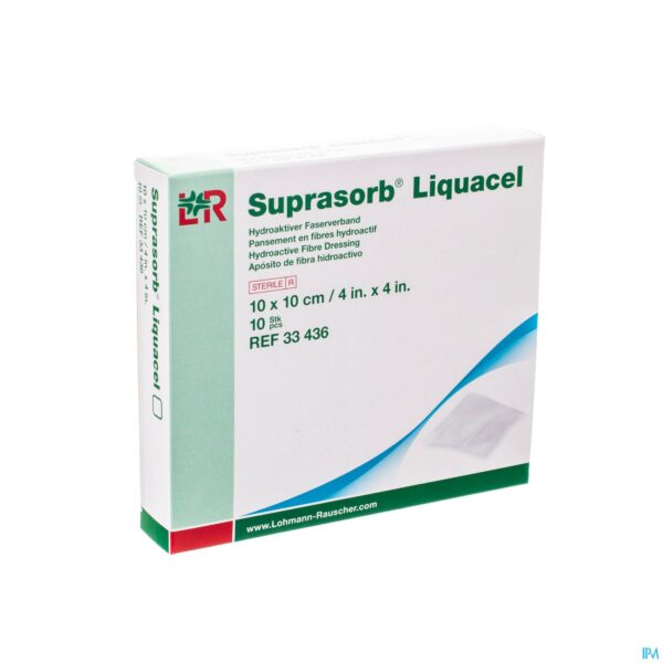 Packshot Suprasorb Liquacel Verband 10x10cm 10 33436-180021