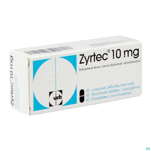 Packshot Zyrtec 10mg filmomh. tabl. (40)