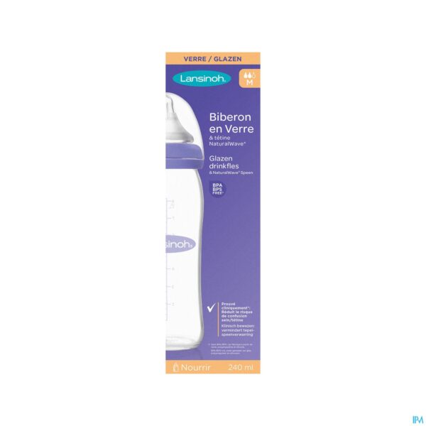 Packshot Lansinoh Zuigfles Glas + Speen 240ml 4