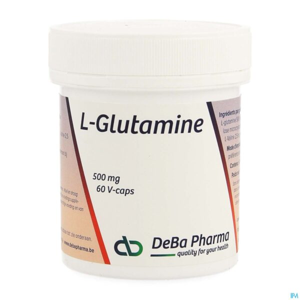 Packshot l-glutamine Caps 60x500mg Deba