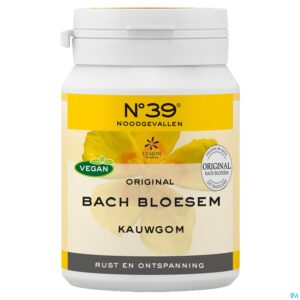Packshot Bachbloesem Kauwgom N°39 Noodgevallen 40st