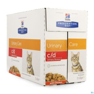 Packshot Prescription Diet Feline C/d Stress Chicken 12x85g
