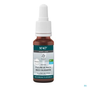 Packshot Bachbloesem Bio N°47 Druppels Slaap 20ml