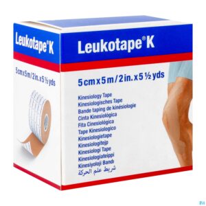Packshot Leukotape K Kleefwindel Elast Huid 5,0cmx5m 1