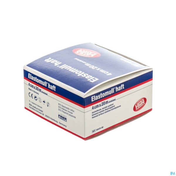 Packshot Elastomull Haft Latexvrij 4cmx20m 4547500