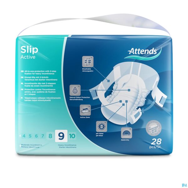 Packshot Attends Slip Active 9 Large 1x28