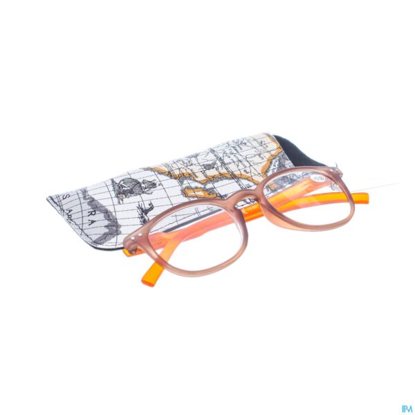 Packshot Pharmaglasses Leesbril Comp. +3.50 Brown/orange