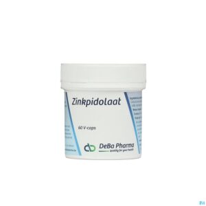 Packshot Zink Pidolaat V-caps 60x 75mg Deba