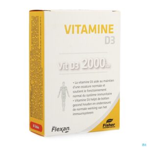 Packshot Fisher Flexan Vit D3 2000 Iu Caps 60