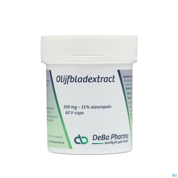 Packshot Olijfblad V-caps 60 Deba