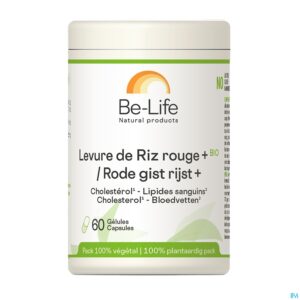 Packshot Gist Rode Rijst Bio Be Life Caps 60