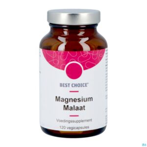 Packshot Best Choice Magnesiummalaat 500 V-caps 120 Nl