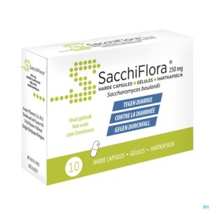 Packshot Sacchiflora 250mg Harde Caps 10 Blister