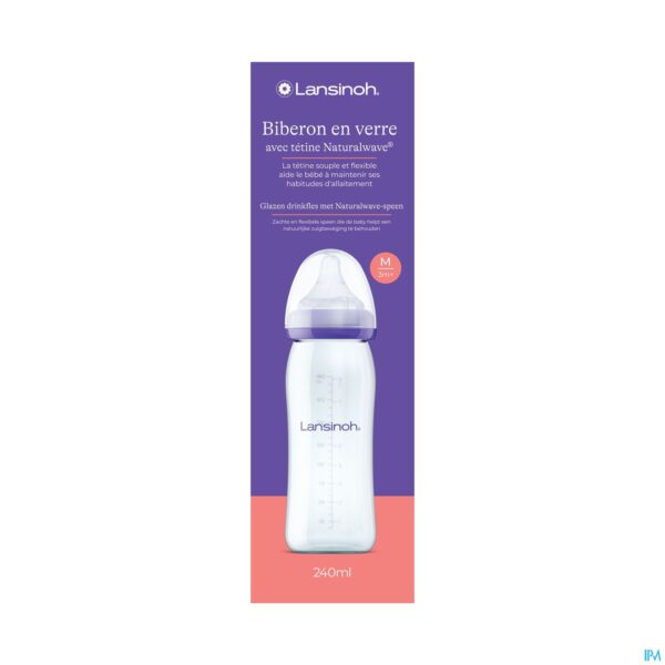 Packshot Lansinoh Zuigfles Glas + Speen 240ml 4