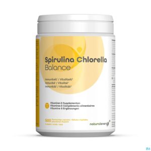 Packshot Spirulina Chlor. Caps 500 Natural Energy Labophar