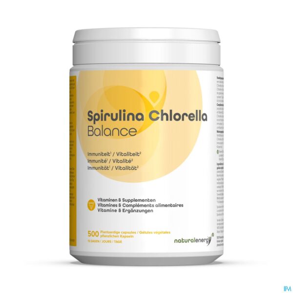 Packshot Spirulina Chlor. Caps 500 Natural Energy Labophar