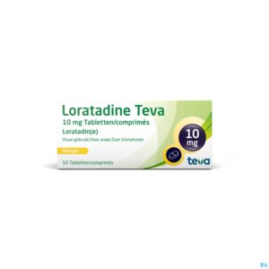Packshot Loratadine Teva 10mg Comp 50 X 10mg