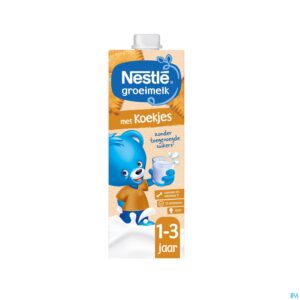 Packshot Nestle Groeimelk 1+ Koekjes Tetra 1l