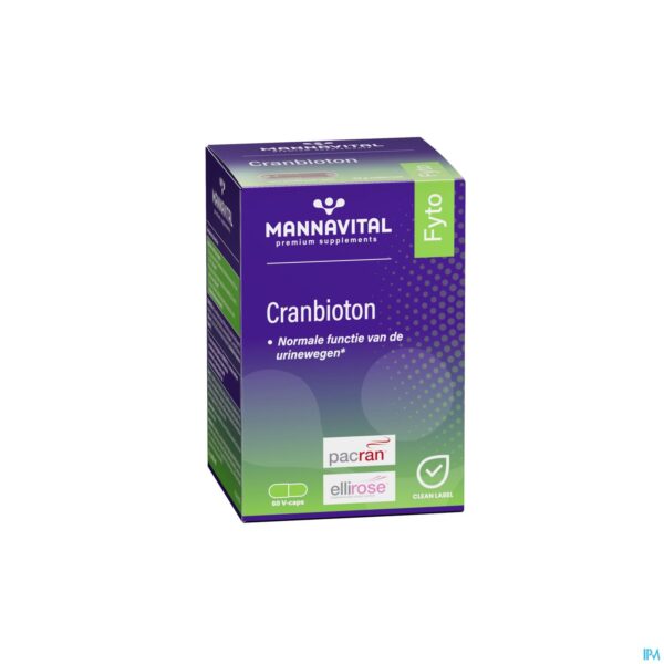 Packshot Mannavital Cranbioton V-caps 60