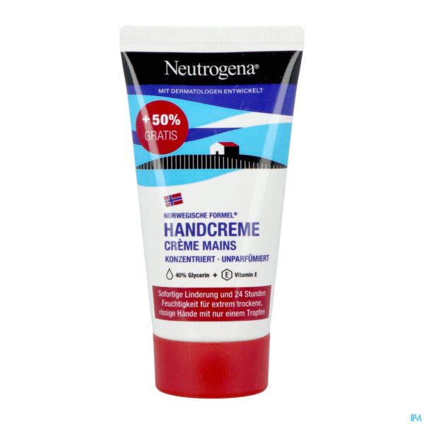 Packshot Neutrogena Geconcentreerde Handcreme Z/parfum 75ml