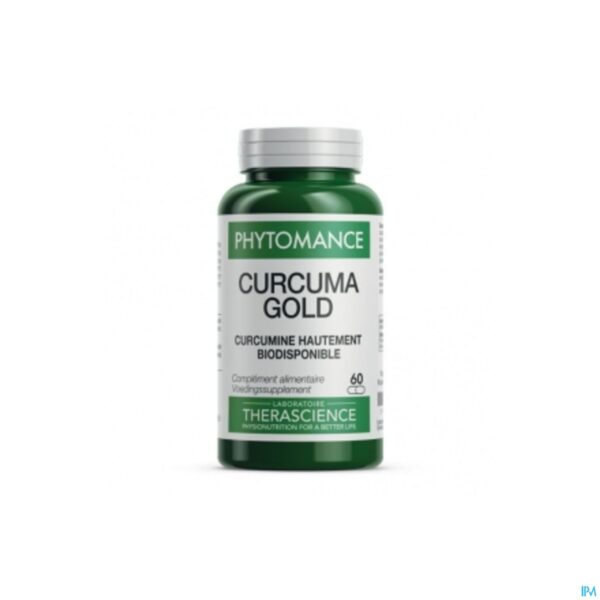 Packshot Curcuma Gold Caps 60 Phytomance Pt273